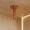 BRACCIO DOCCIA SOFFITTO LEVANTE CORTO ORO ROSA Ambientata 100x100