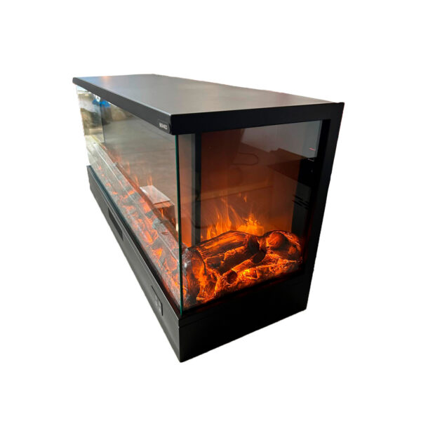 LED flame adjustable to 6 intensities. Power 750-1500W