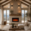 Sined Panarea Electric fireplace insert 1500W with remote control