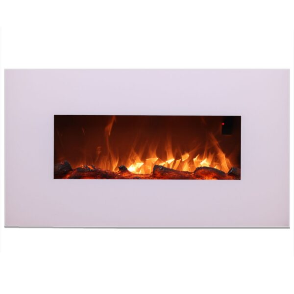 white. LED flame effect with 6 levels