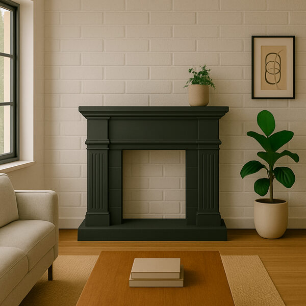 Mpc Deep Grey MDF Caldera Fireplace Frame