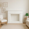 CORNICE CAMINO LIPARI BIANCO Ambientata 100x100