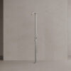 Curved Outdoor Shower In Stainless Steel 316 Sined Satin Stainless Steel Alghero Shower With Mixer