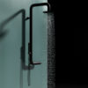 DOCCIA-CABRAS-NERA Sined Cabras Black Shower For Wall and Exterior And Interior In 316l Steel Overhead and Hand Shower Mobile. For Intensive Use