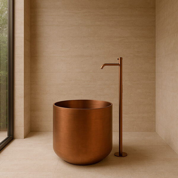 Discover the elegance of the Sined Calasetta Minidoccia in rose gold – a perfect blend of quality and style for your bathroom.
