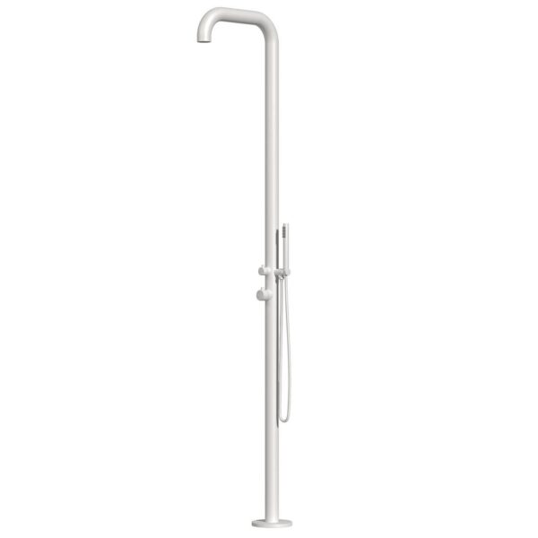 with hot/cold water hand shower mixer. Hot/cold water