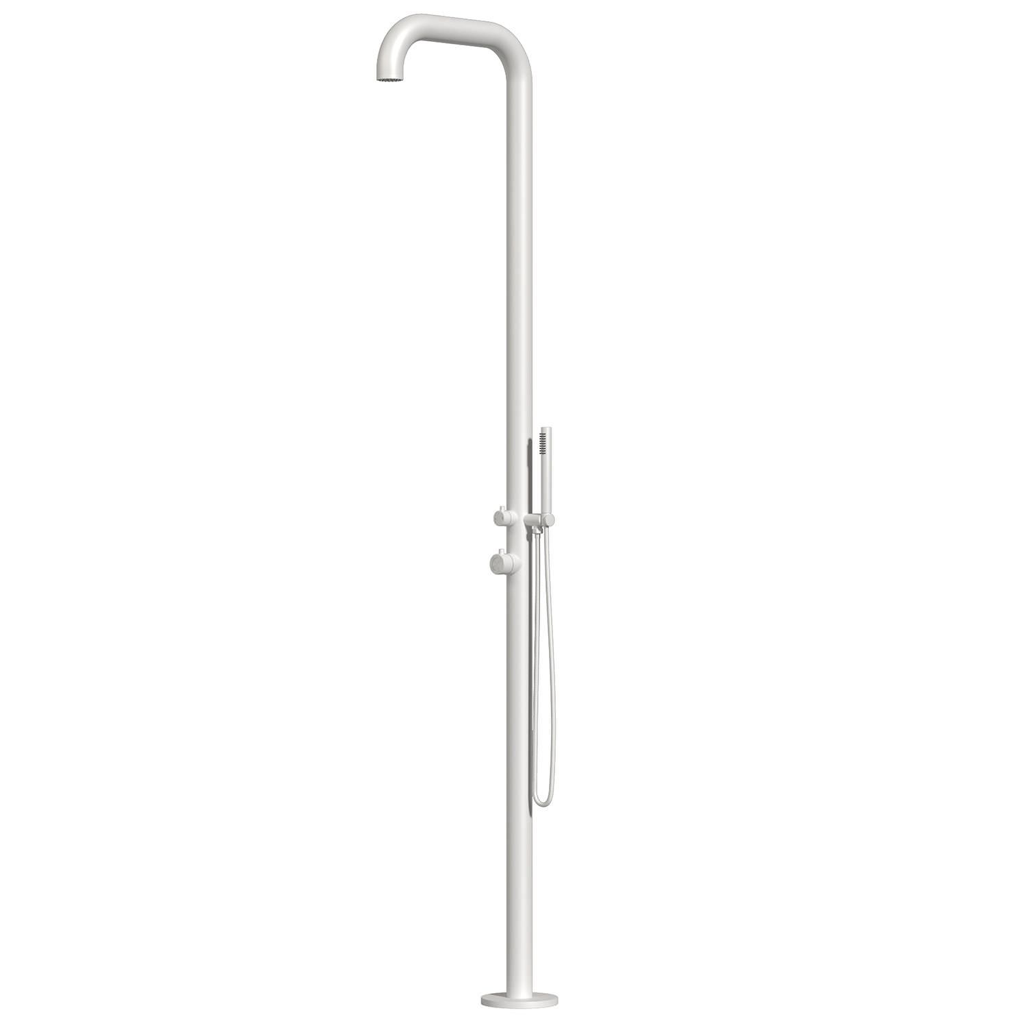 DOCCIA-CHIA-BIANCA with hot/cold water hand shower mixer. Hot/cold water