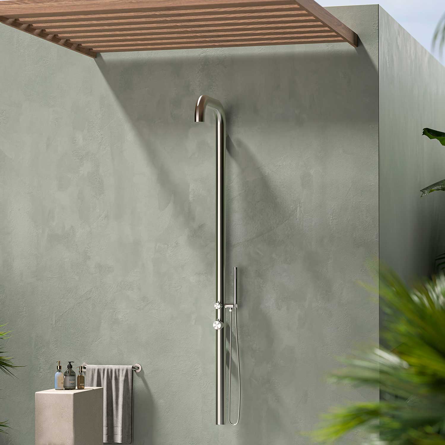 DOCCIA-CHIA-PARETE-INOX-ambientata DOCCIA-CHIA-PARETE-INOX