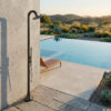Gun Metal Stainless Steel 316L Outdoor Shower with Dual Hot and Cold Water Inlets