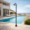 DOCCIA INOX LUNA DOPPIO TMP NERA Ambientata 100x100