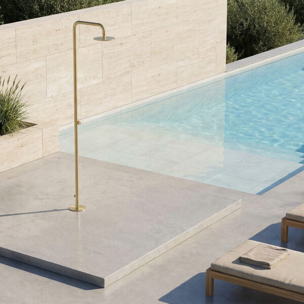 Outdoor Shower in Gold AISI 316L Stainless Steel with 25cm Rainhead