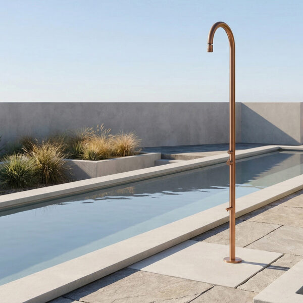 Orosei Rose Gold 316L Stainless Steel Shower with Integrated Diverter and Adjustable Head for Durability and Corrosion Resistance – Brand