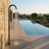 High-Quality Black and Gold Stainless Steel AISI 316L Pool Shower with Mixer and Foot Wash