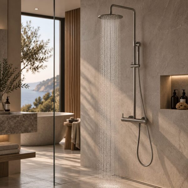 Wall-Mounted Shower in 316L Stainless Steel