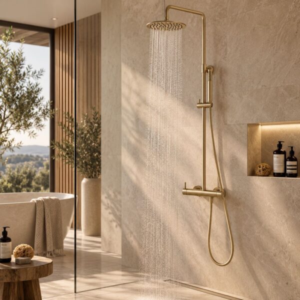 Levante Wall-Mounted Shower for Indoor and Outdoor Use