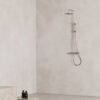 Satin Finish 316L Stainless Steel Wall-Mounted Thermostatic Shower with 25 cm Showerhead and Hand Shower for Indoor and Outdoor Use by SINED