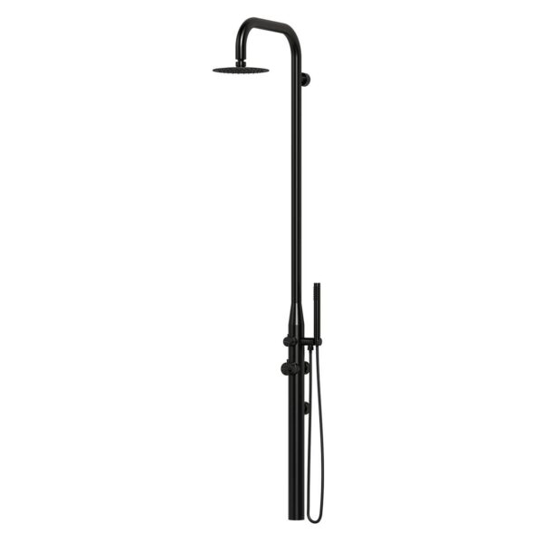Black Wall Shower In Stainless Steel AISI 316L Nautical