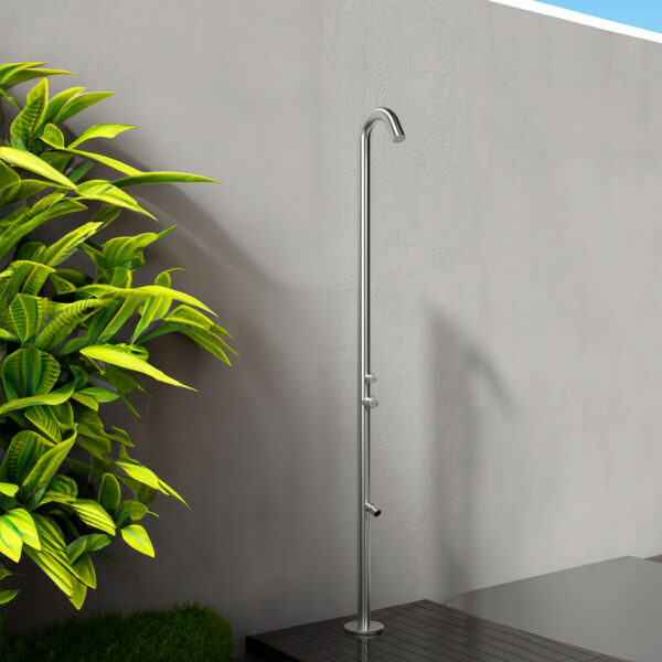 Sined Quartu Outdoor Shower In Stainless Steel AISI 316L