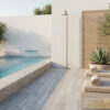 Outdoor Shower in Gunmetal PVD AISI 316L Stainless Steel with 25 cm Showerhead and Floor Mounting – SINED
