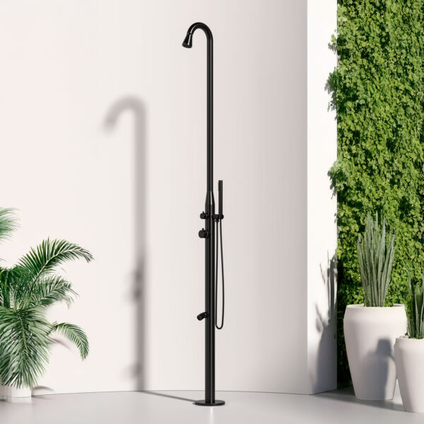 Sined Stintino Outdoor Shower Structure and Faucets In Aisi 316l Stainless Steel
