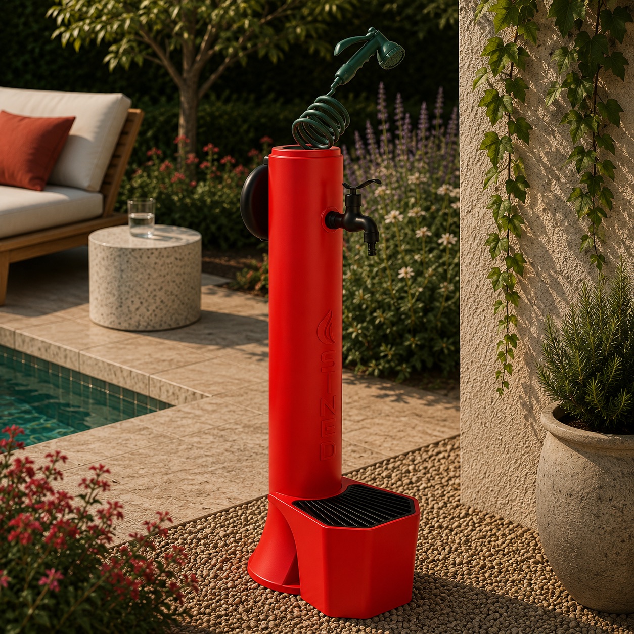 FONTANA-TRITONE-PRO-ROSSA-ambientata FONTANA-TRITONE-PRO-ROSSA