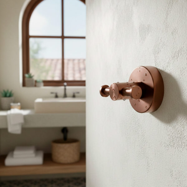 Double Towel Hook in Rose Gold