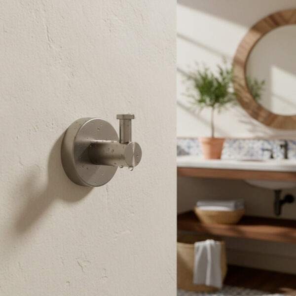 Single Gun Metal Wall-Mounted Towel Hook in PVD Finish