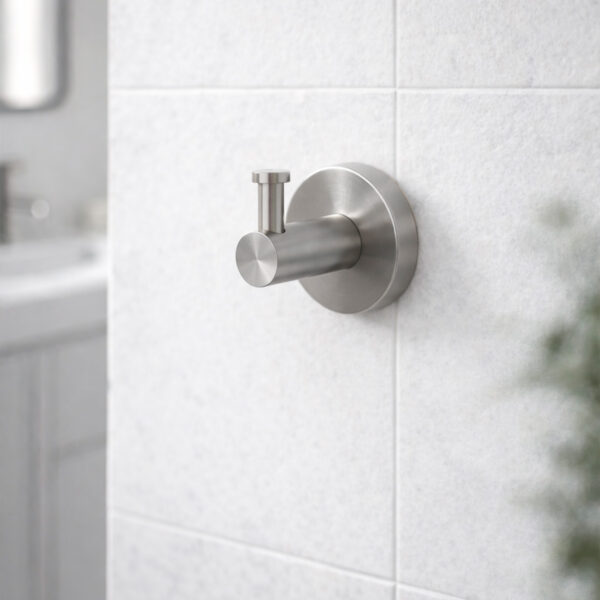 Single Satin Stainless Steel 316L Wall-Mounted Towel Hook