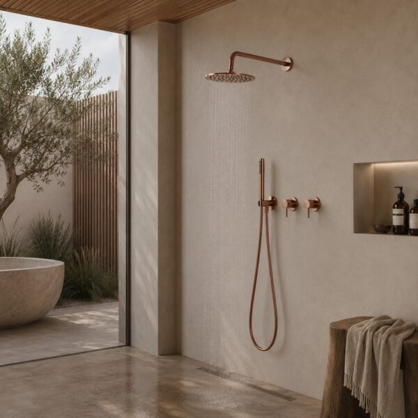 Wall-Mounted Built-In Shower Kit 30 cm Rose Gold