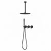 KIT DOCCIA SOFFITTO ACQUA FREDDA LUNGO 25 NERO 100x100