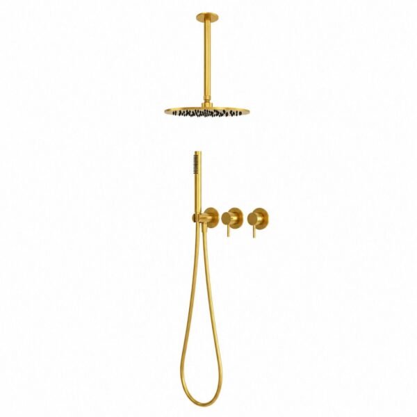 25 cm Cold-Water Ceiling Shower Kit Gold 316L Stainless Steel