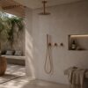 KIT DOCCIA SOFFITTO ACQUA FREDDA LUNGO 30 ORO ROSA Ambientata 100x100