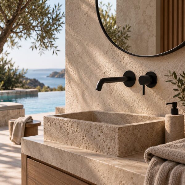 Black Wall-Mounted Mixer and Spout Kit for Basin