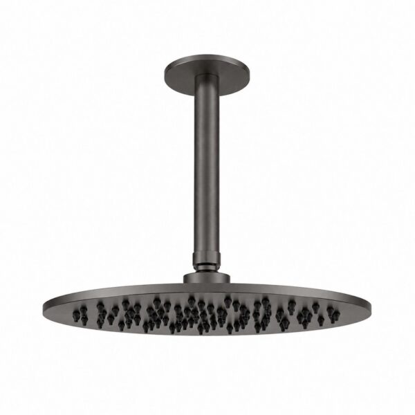 Gun Metal Ceiling Shower Arm Kit 25 cm in 316L Stainless Steel with PVD Finish