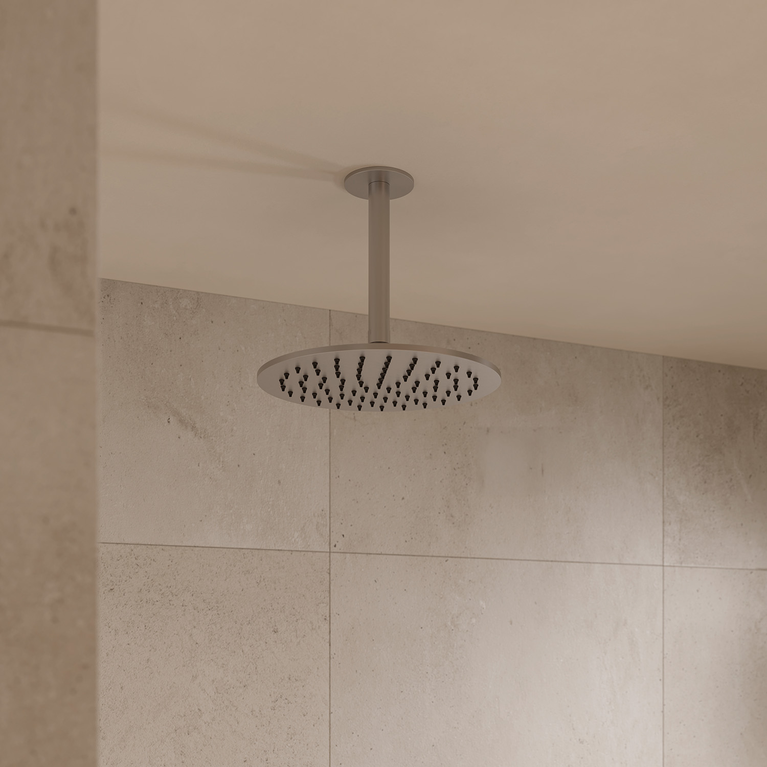 KIT-SOFFITTO-SOFFIONE-LEVANTE-CORTO-25-INOX-ambientata KIT-SOFFITTO-SOFFIONE-LEVANTE-CORTO-25-INOX