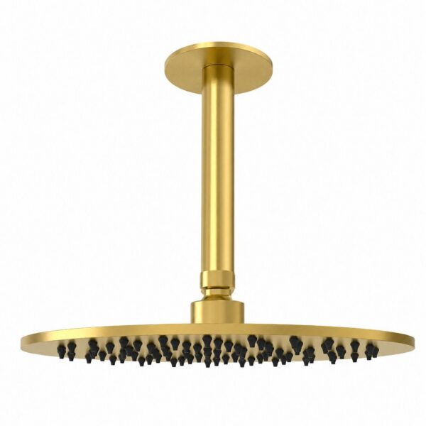 25cm Ceiling Shower Head Arm Kit Gold 316L Stainless Steel