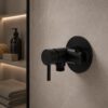 MISCELATORE MURO ATTACCO DOCCINO LEVANTE NERO Ambientata 100x100