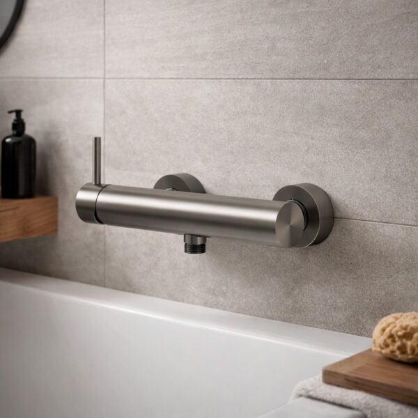 Wall-Mounted Rose Gold Shower Mixer with Rifle Spout in Premium Materials for Durability and Timeless Elegance – SINED