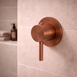 MISCELATORE-MURO-LEVANTE-TERMOSTATICO-ORO-ROSA