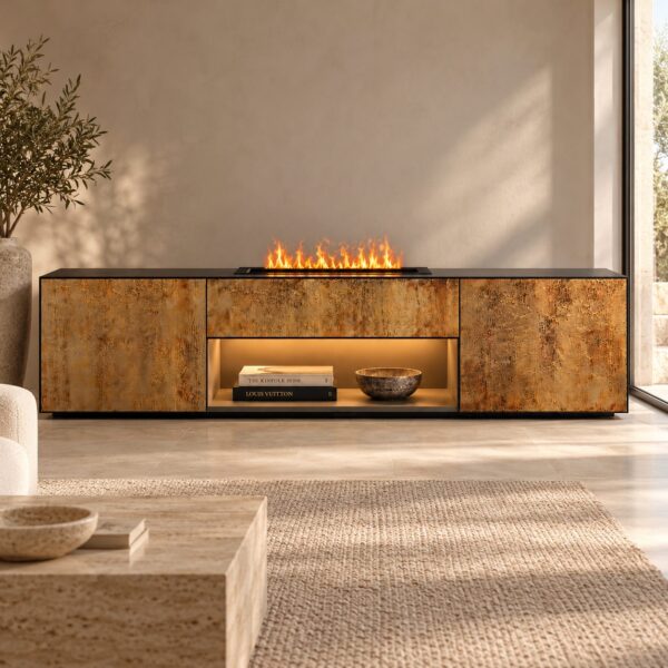 CALDARO Sideboard with 50 cm Water-Vapor Flame Fireplace