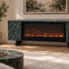Alpine Green Ceramic Stoneware Cabinet for Electric Fireplace – SINED
