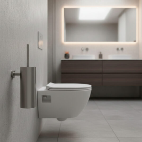 Levante Toilet Brush Holder in Rose Gold Finish with High-Quality Durable Materials for Elegant and Functional Bathroom Use – SINED