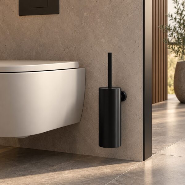 Black 316L Stainless Steel Bathroom Toilet Brush Holder