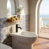 RUBINETTO BIDET LEVANTE NERO Ambientata 100x100