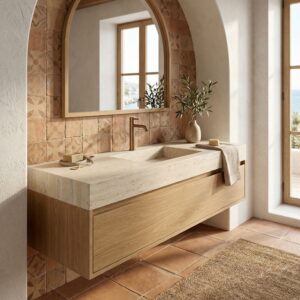 RUBINETTO-LAVABO-LEVANTE-ALTO-ORO-ROSA