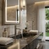 RUBINETTO LAVABO LEVANTE BASSO CANNA FUCILE Ambientata 100x100