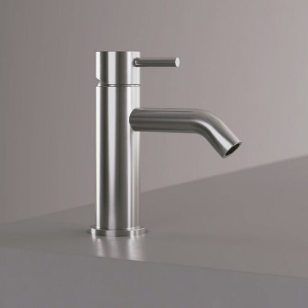 Low Mixer Basin Tap 17cm Satin Stainless Steel 316L Corrosion-Resistant for Indoor and Outdoor Use SINED