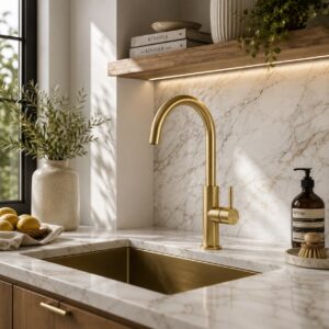 RUBINETTO-LAVELLO-LEVANTE-ALTO-ORO