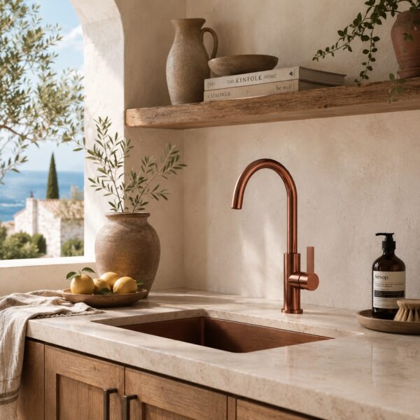 Rose Gold 316L Stainless Steel Kitchen Faucet for Indoor and Outdoor Use