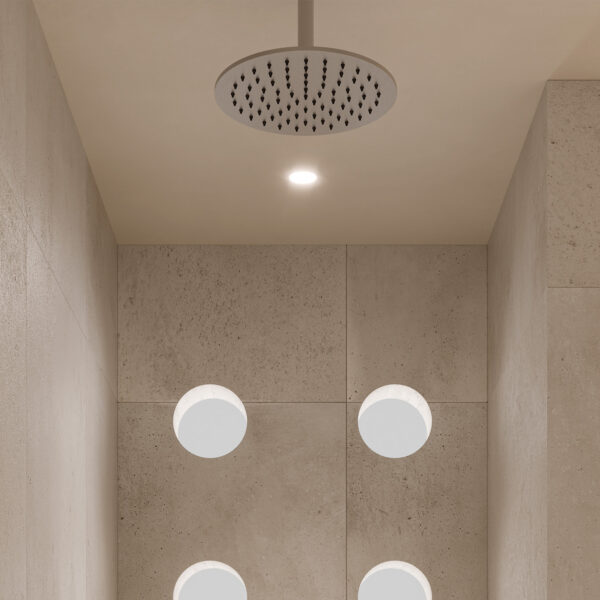 Round 25 cm Inox 316L Stainless Steel Shower Head with Polished Finish for Indoor and Outdoor Use – Corrosion Resistant